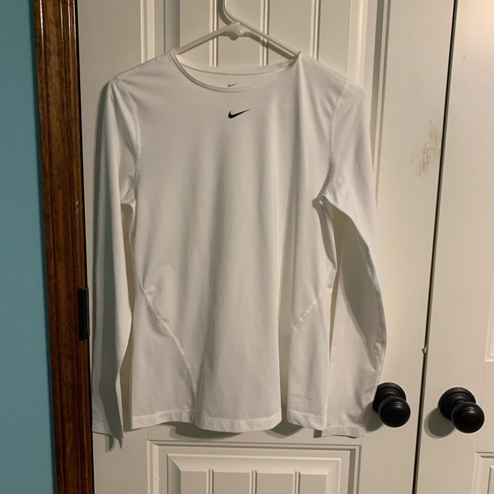 White dri fit shirt